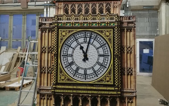 Own re-production of Big Ben for Arcade Prague.